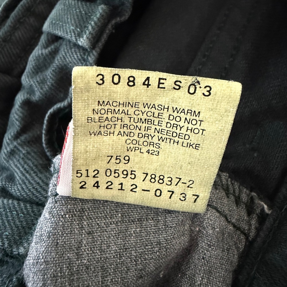 Vintage Little Levi's 550 Orange Tab Kids Jeans Forest Green Relaxed Fit 7 Slim - Picture 12 of 12